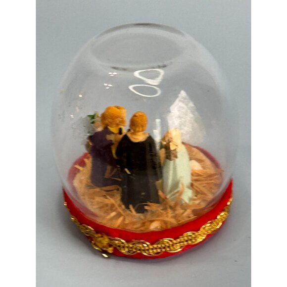 Vintage Nativity Scene Snow Globe With Red & Gold Base - Picture 4 of 10
